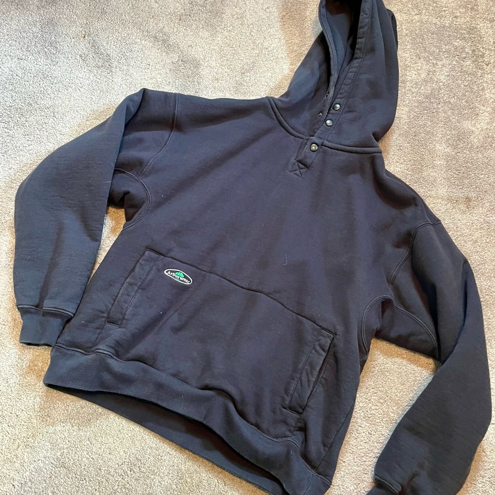 Classic Navy Blue Hoodie with Logo